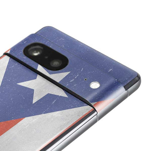 Puerto Rico Flag Distressed Pixel Skins